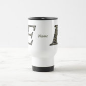 Mug De Voyage Fleurs d'hydrangea personnalisées avec initiale de (Centre)