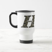 Mug De Voyage Fleurs d'hydrangea personnalisées avec initiale de (Gauche)