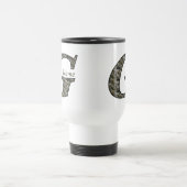 Mug De Voyage Fleurs d'hydrangea personnalisées avec initiale de (Centre)