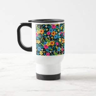 Mug De Voyage Fleurs Ditsy Vibrantes Motif Floral Design-43785