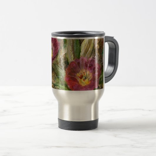 Mug De Voyage Fleurs du désert de l'Arizona rose (Devant droit)