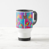 MUG DE VOYAGE FLEURS ET BUTTERFLITS BLANCS (Devant droit)