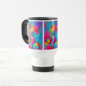 MUG DE VOYAGE FLEURS ET BUTTERFLITS BLANCS (Devant gauche)