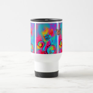 MUG DE VOYAGE FLEURS ET BUTTERFLITS BLANCS