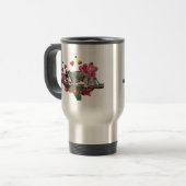 Mug De Voyage Fleurs et coeurs de planeur de sucre (Devant gauche)