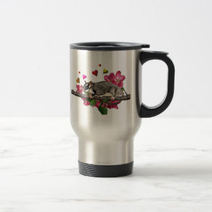 Mug De Voyage Fleurs et coeurs de planeur de sucre
