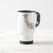 Mug De Voyage Fleurs Giraffe Voyage Mug (Devant droit)