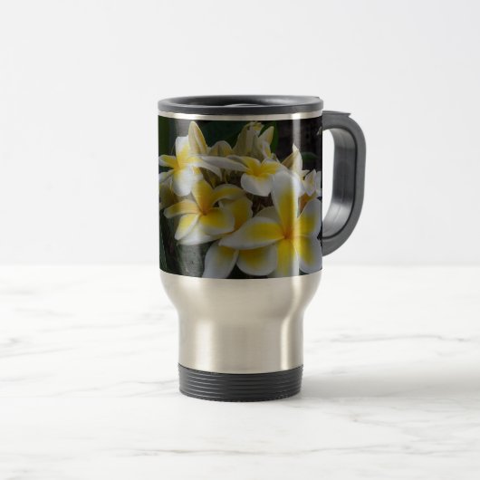 Mug De Voyage Fleurs Hawaii Plumeria (Devant droit)