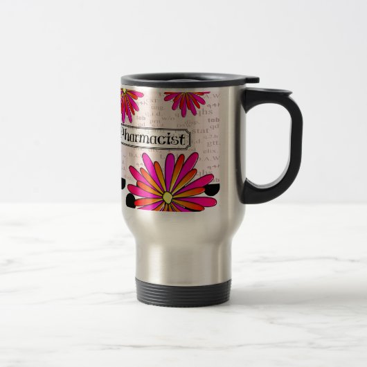 Mug De Voyage Fleurs lunatiques de pharmacien (Droit)