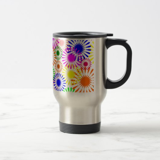 Mug De Voyage Fleurs multicolores (Droit)