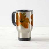 Mug De Voyage Fleurs oranges de ketmie (Devant gauche)