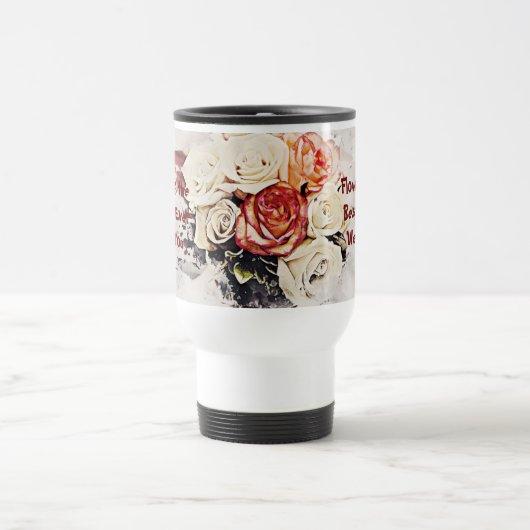 Mug De Voyage Fleurs pour la meilleure maman...Mug (Centre)