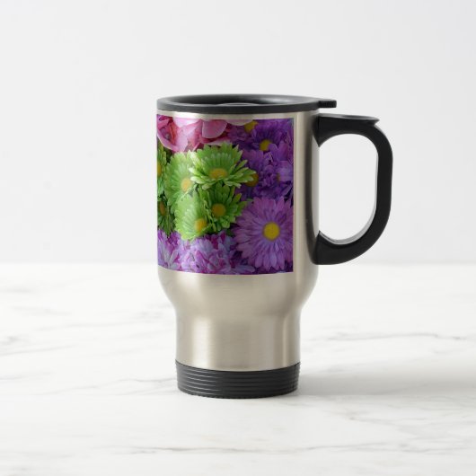 Mug De Voyage Fleurs printanières colorées (Droit)