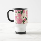 Mug De Voyage Fleurs Roses, Motif De Fleurs, Votre Nom (Gauche)