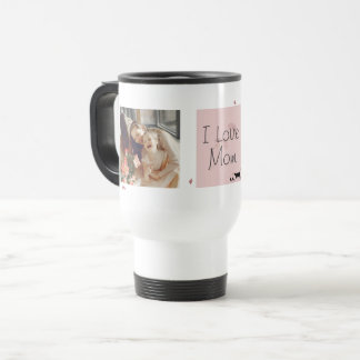 Mug De Voyage Fleurs roses Photo Fête des Mères Voyage Mug