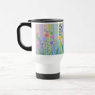 Mug De Voyage Fleurs sauvages Art Moderne Élégant