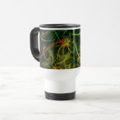 Mug De Voyage Fleurs spatiales d'art abstraites (Devant gauche)