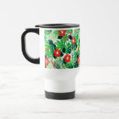 Mug De Voyage Fleurs tropicales rouges (Gauche)