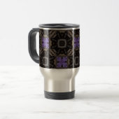 Mug De Voyage Fleurs violettes (Devant gauche)