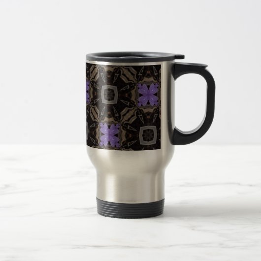 Mug De Voyage Fleurs violettes (Droit)