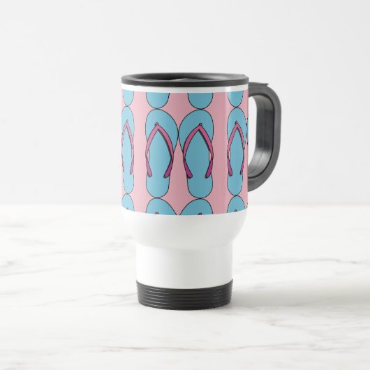 Mug De Voyage Flip Flops de plage (Devant droit)