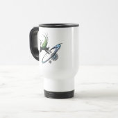 Mug De Voyage Flocon de neige de chat cosmique (Devant gauche)