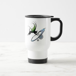 Mug De Voyage Flocon de neige de chat cosmique
