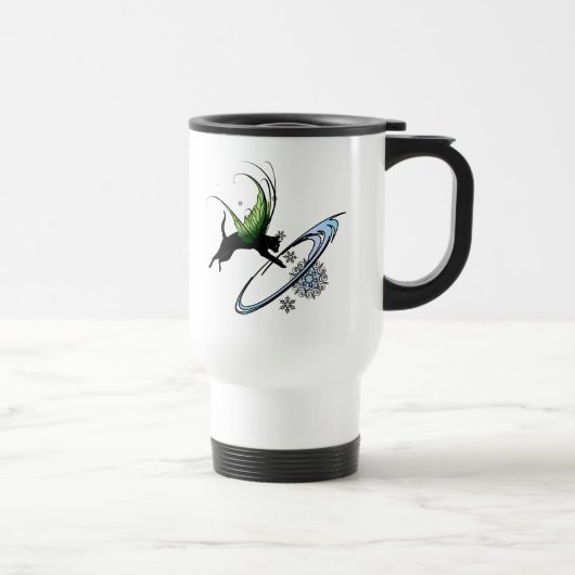 Mug De Voyage Flocon de neige de chat cosmique (Droite)