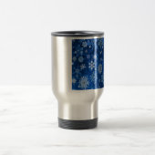 Mug De Voyage Flocons de Noël Bleus et Argent (Centre)