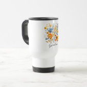 Mug De Voyage Flore Boug de voyage personnalisé pour grand-mère (Devant gauche)