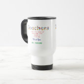 Mug De Voyage Flower Letters Cadeau enseignant (Devant gauche)