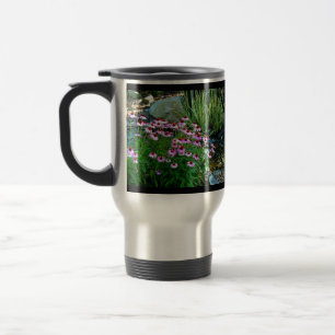 Mug De Voyage Flux de jardin avec fleurs violettes