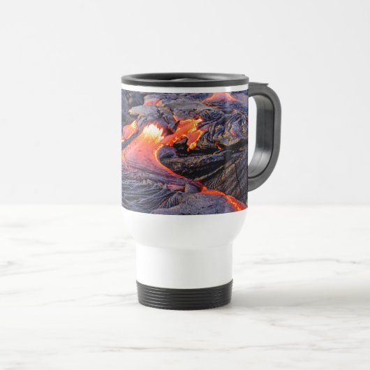 Mug De Voyage Flux de lave basaltique hawaïen (Devant droit)