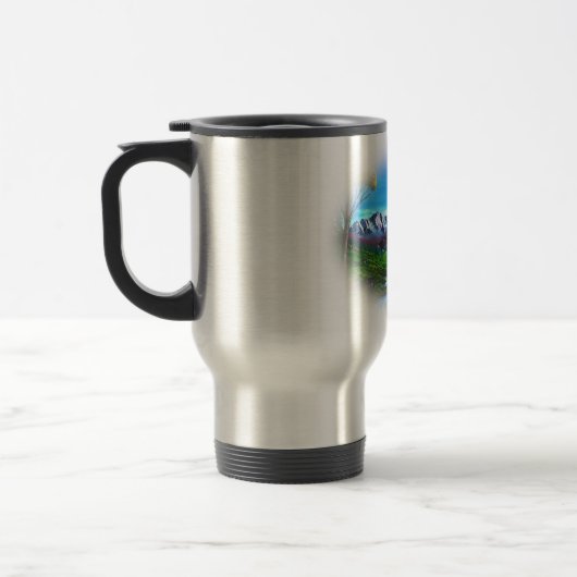 Mug De Voyage Flux paysager des Rocheuses | Forêt d'arbres (Gauche)