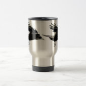 Mug De Voyage Flying Black Crow Wildlife Art (Centre)
