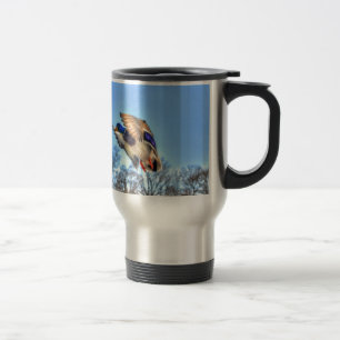 Mug De Voyage Flying Mallard Duck Drake Wildlife Photo