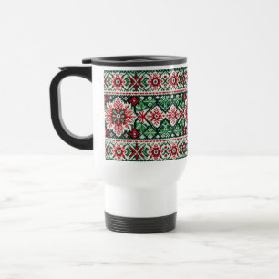 Mug De Voyage Foire de Noël/hiver île rouge et verte