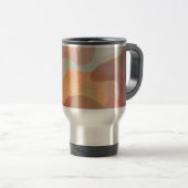 Mug De Voyage Fond de blobs pastel superposés abstraits (Devant droit)
