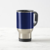 Mug De Voyage Fond uni bleu foncé | Design minimaliste audacieux (Devant droit)