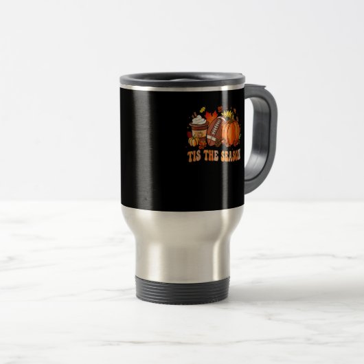 Mug De Voyage Football citrouille Épice C'Est La Saison (Devant droit)