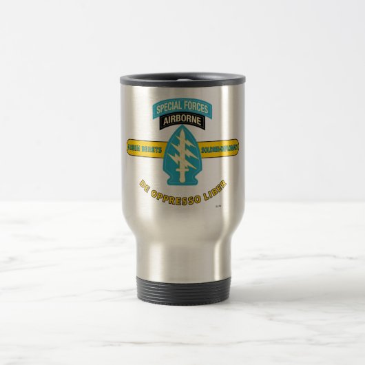 MUG DE VOYAGE FORCES SPÉCIALES AÉROPORTÉ "DE OPPRESSO LIBER " (Centre)