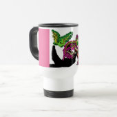 Mug De Voyage Forêt de pluie Chameleon fun (Devant gauche)