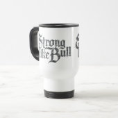 Mug De Voyage Fort comme Bull (Devant gauche)