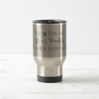 Mug De Voyage Fort et beau | Survivant du cancer du sein