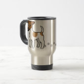 Mug De Voyage Fox Terrier doux de bande dessinée (Devant gauche)