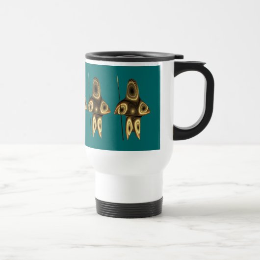 Mug De Voyage Fractal Inuit Hunter (Droite)