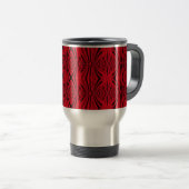 Mug De Voyage fractale de rouge de tache (Devant droit)