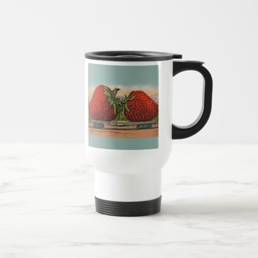 Mug De Voyage Fraises Giant Fruit Antique Fruit Amusant (Droite)