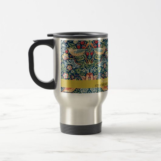 Mug De Voyage Frameur de fraises - Conception de William Morris (Gauche)