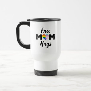 Mug De Voyage Free Mom Hugs II - Arc-en-ciel Fierté Gay Trans